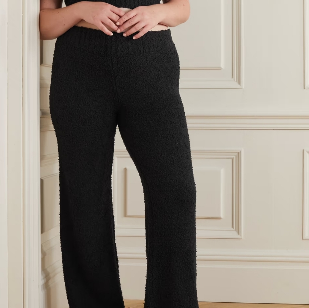 Skims Cozy Boucle Knit High Waisted Wide leg pants L/XL NWT